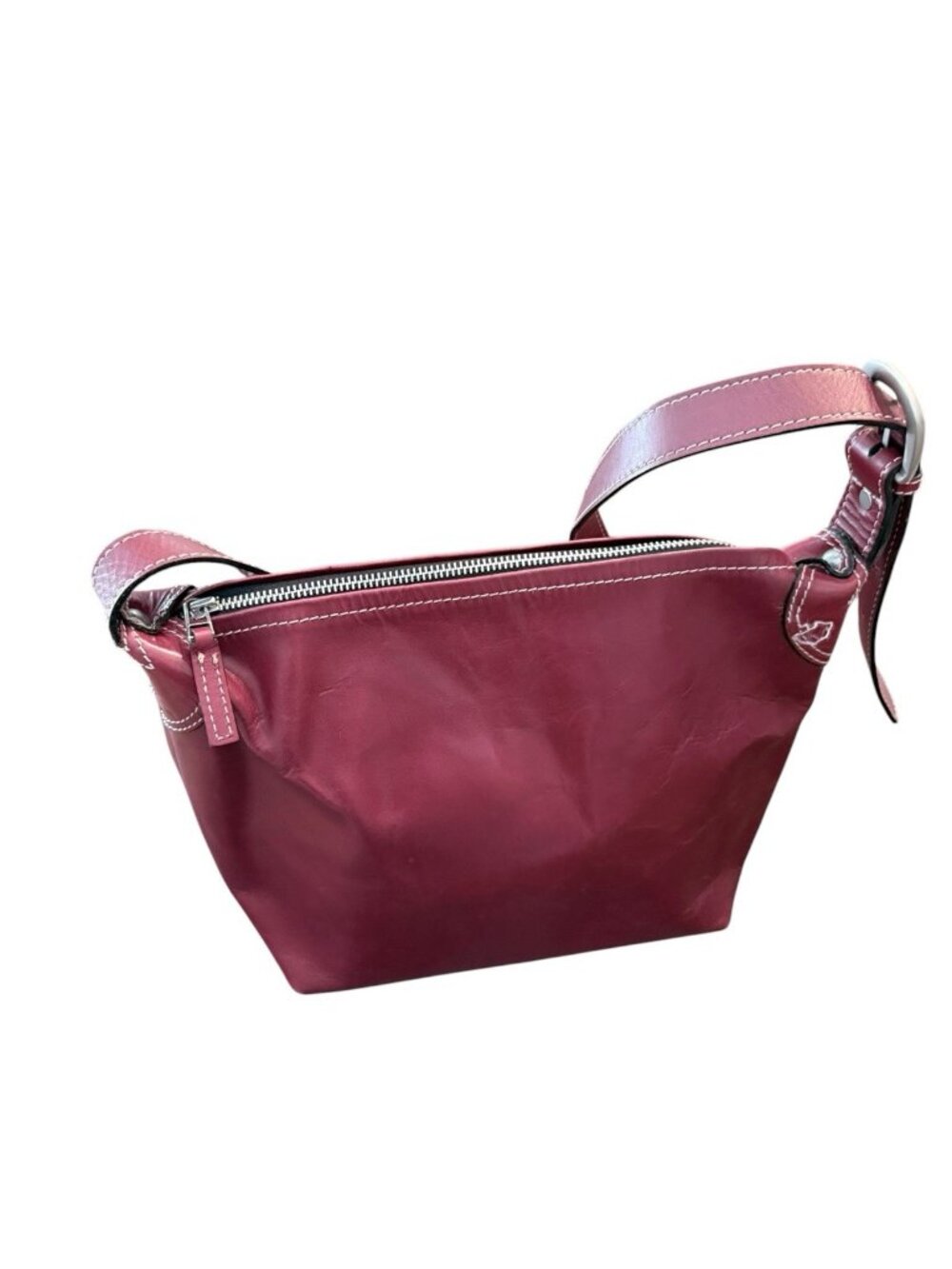 Latico Zip Close Footed Shoulder Bag 12" x 9" x 5" 14.5" Drop As Shown - Picture 2 of 13